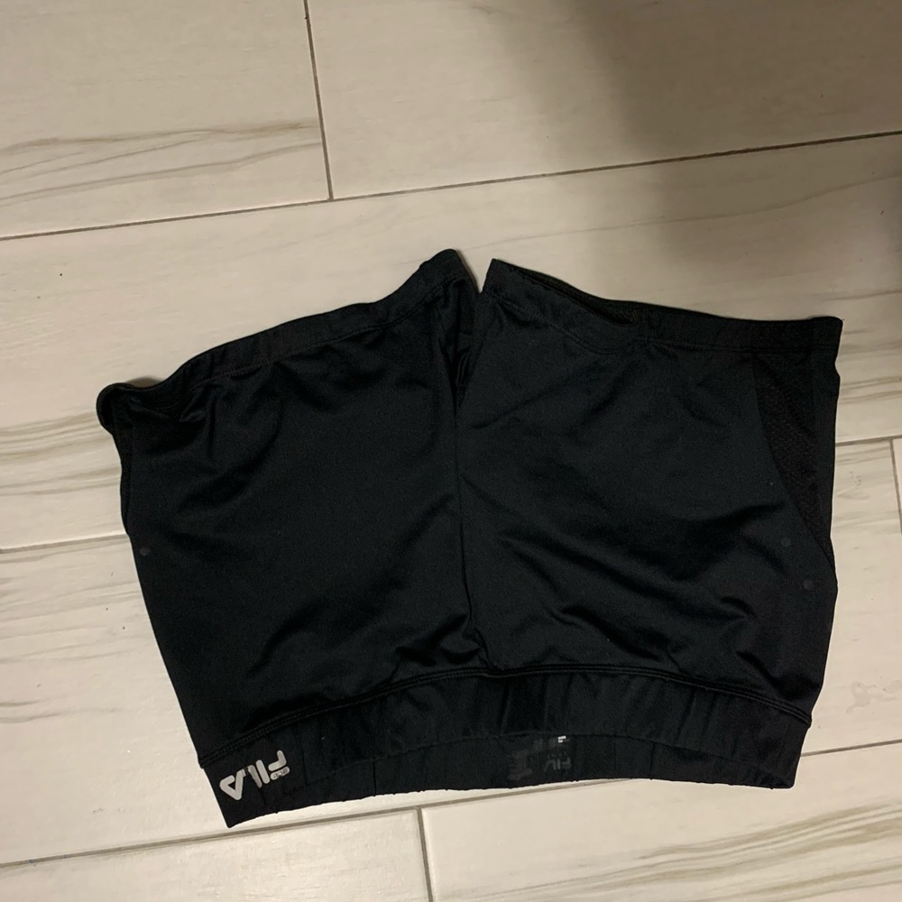 Black fila shorts